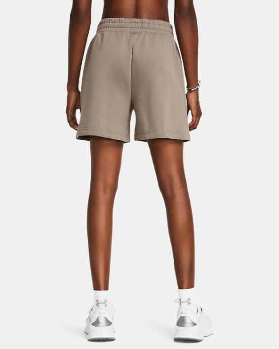 Women's UA Unstoppable Fleece Pleated Shorts, Brown, pdpMainDesktop image number 1